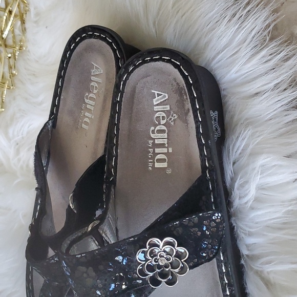Alegria black thong sandals size 7 - Picture 7 of 16